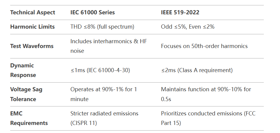 IEC 61000 vs IEEE 519: Critical Differences at a Glance