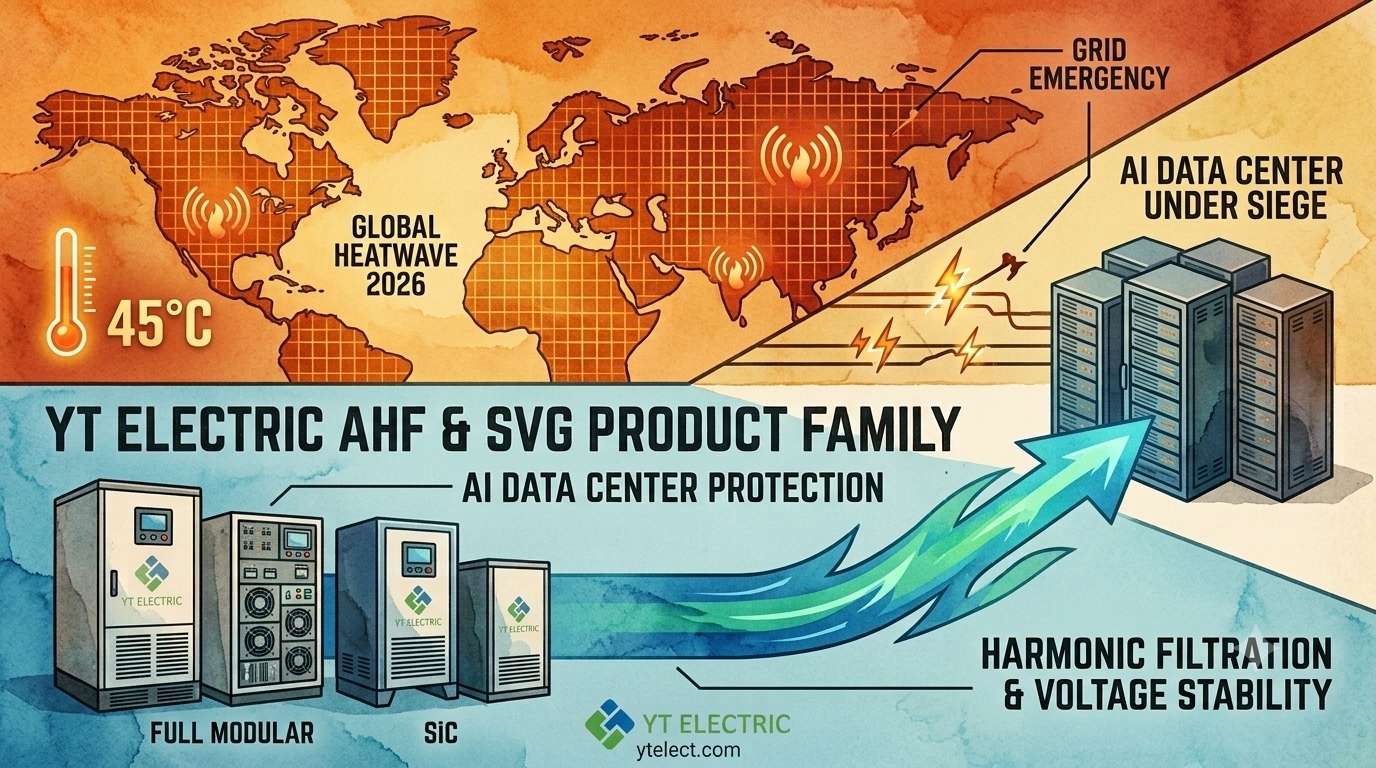 KI-Rechenzentren unter Belagerung: YT Electric’s AHF und SVG schützen globale Stromnetze während der rekordverdächtigen Hitzewelle 2026